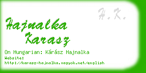 hajnalka karasz business card