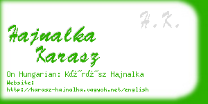 hajnalka karasz business card